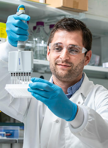 Remi Veneziano, assistant professor of bioengineering, is using DNA nanotechnology to lay the foundation for developing vaccines that could block infection.